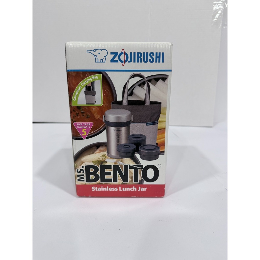 Ms. Bento Zojirushi Stainless Lunch Jar w/ Bag Hot or Cold Storage SL-NCE09